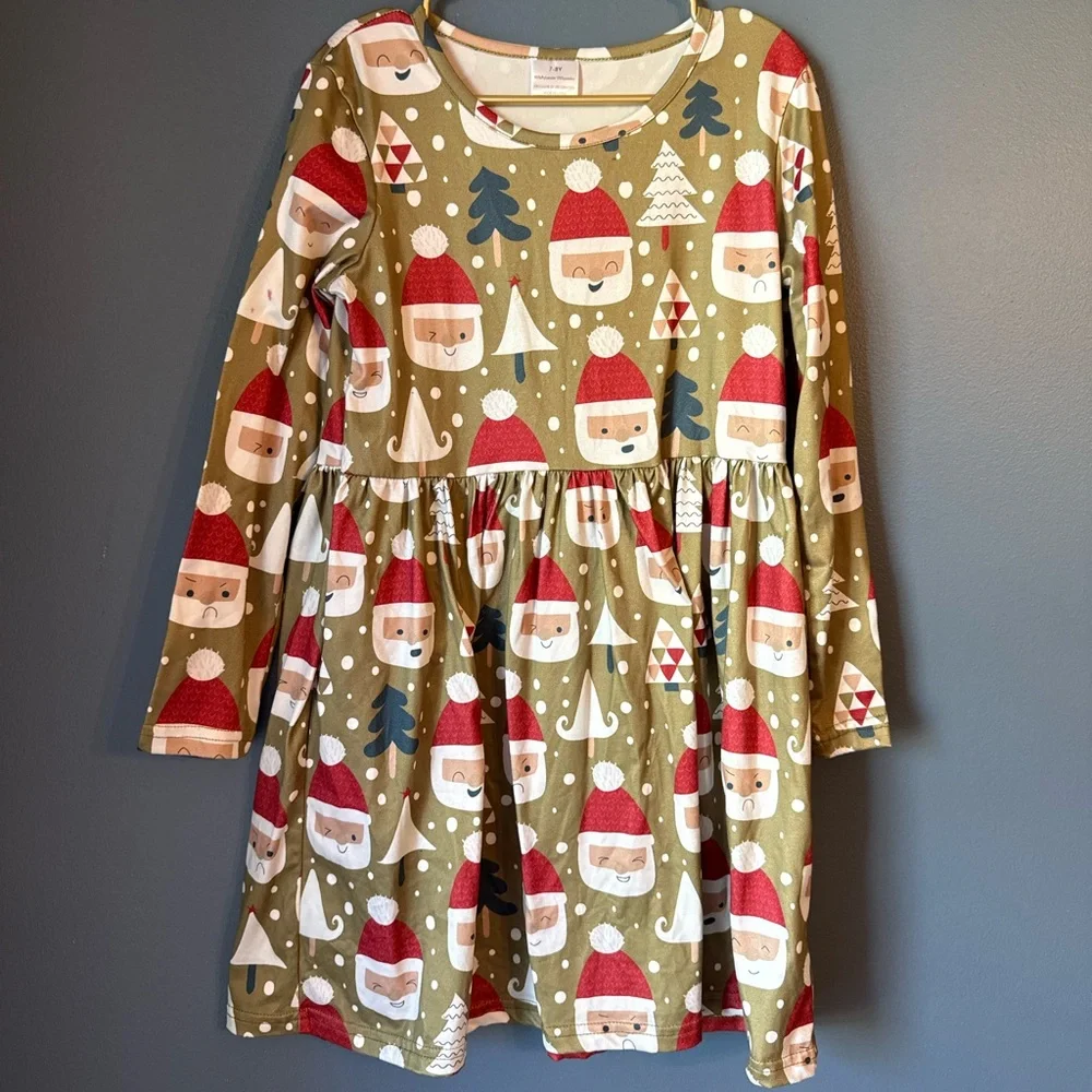 Festive Santa Print‎ Dress
